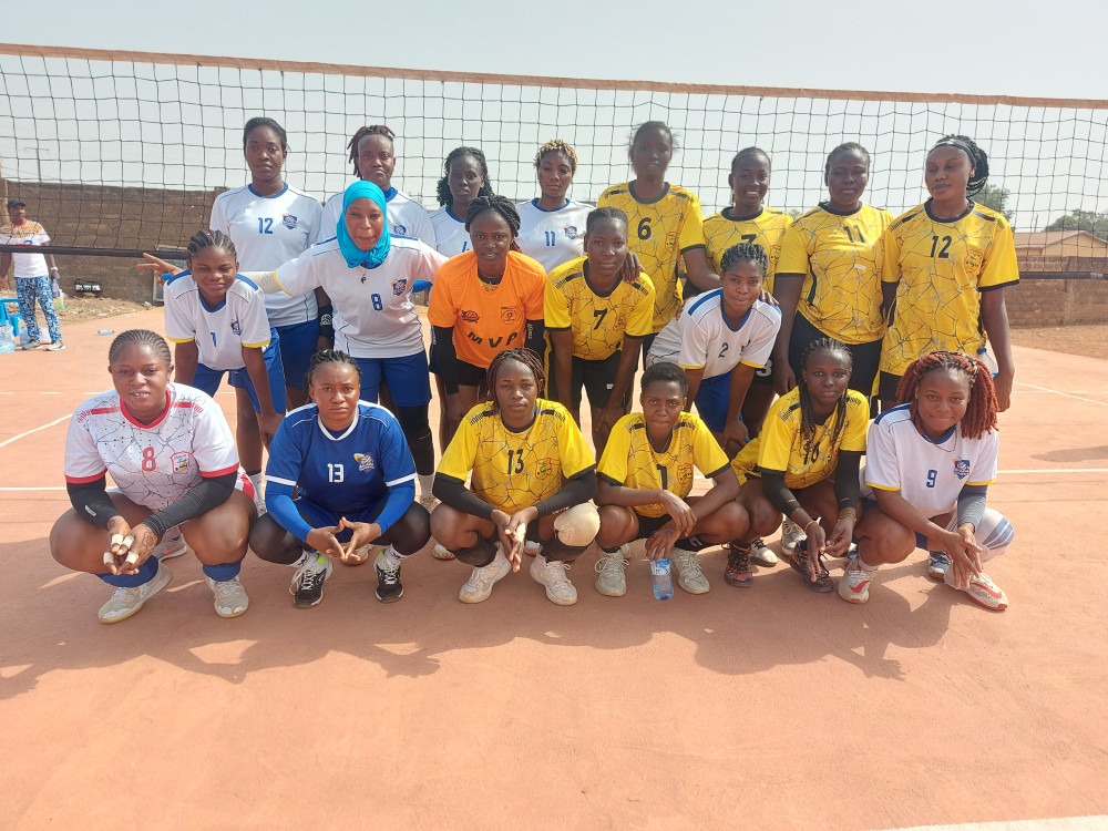 Dynamic VBC dame de Djougou donne une leçon de volleyball à Allada Olympique ce 15 Février 2025 à Djougou.